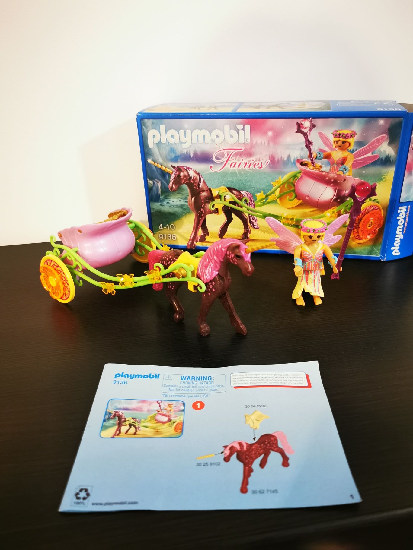 Playmobil Wróżki 9136 Karoca kwiatowej wróżki z jednorożcem