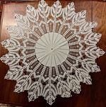 Decoração de mesa em crochê