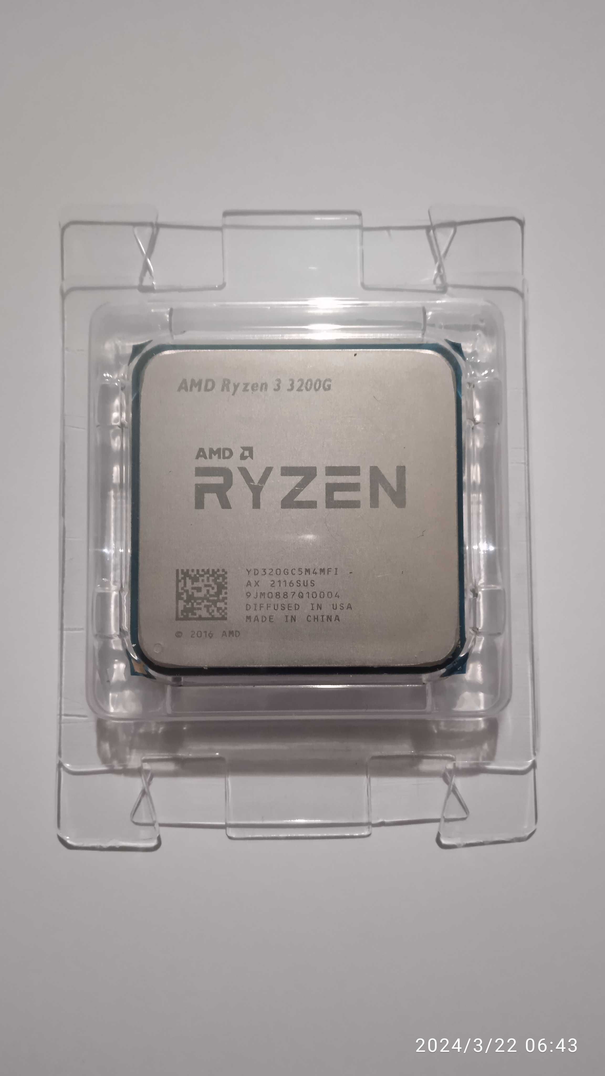 Процессор Ryzen 3200g +кулер и блок питания .