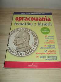 Opracowania tematów z historii część 2 od 1918 roku wyd. Adamantan