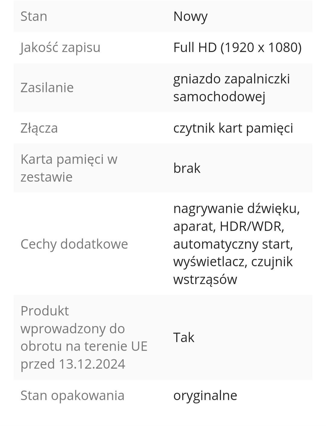 Wideorejestrator jazdy