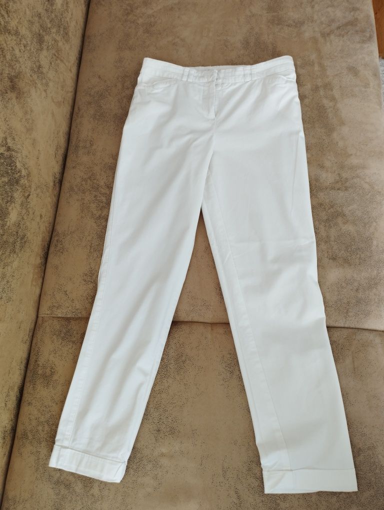 Spodnie cygaretki białe 36 S Camaieu
