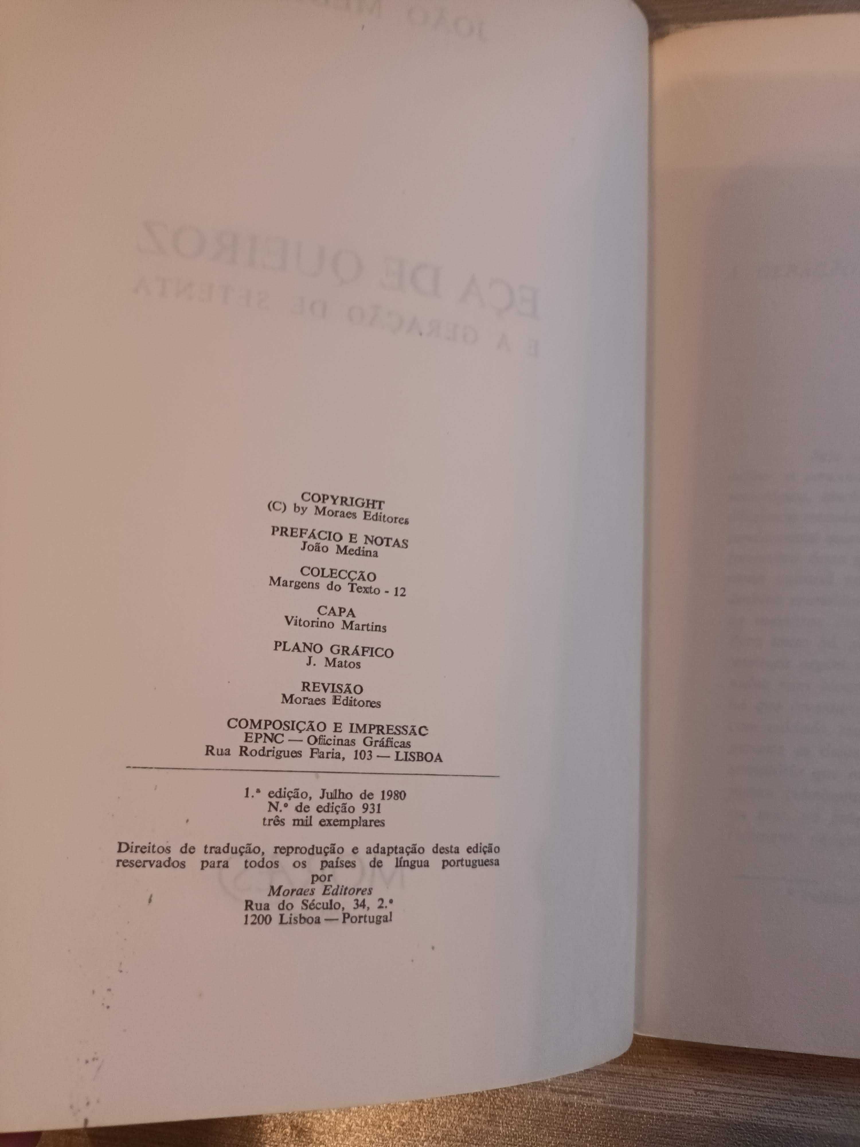 Livros obra Eça de Queiroz e Cesário Verde