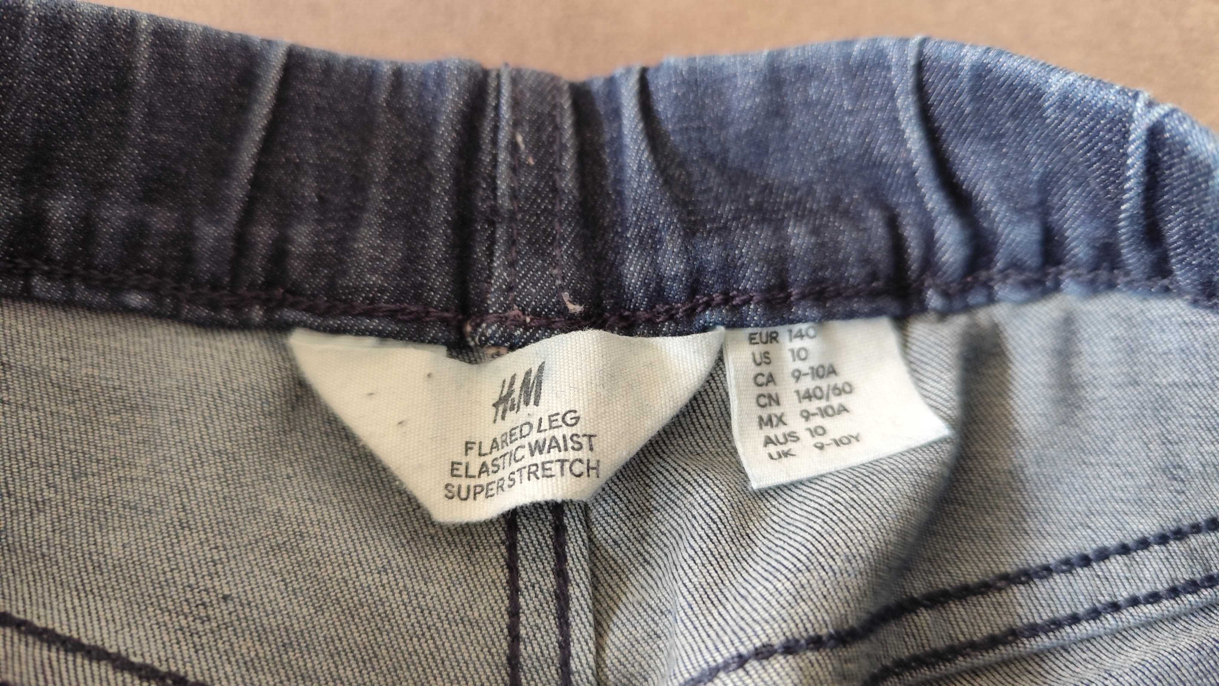 Rozszerzane jeansy dla dziewczynki - H&M - rozm. 140