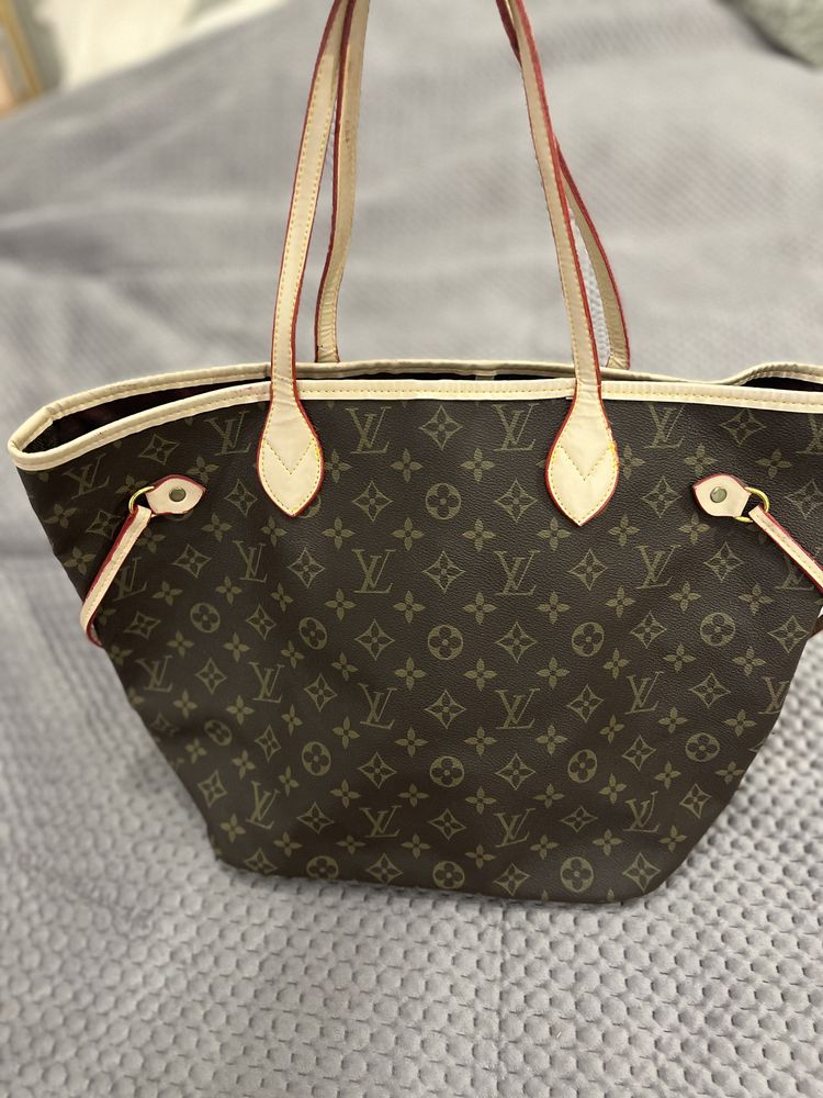 Torba neverfull torebka shopper na ramie lv monogram vuitton