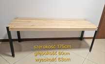 Ława 60x175cm stół drewniany metalowe nogi loft