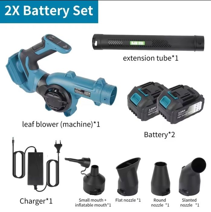 Super Soprador de folhas com 2 baterias Promoção