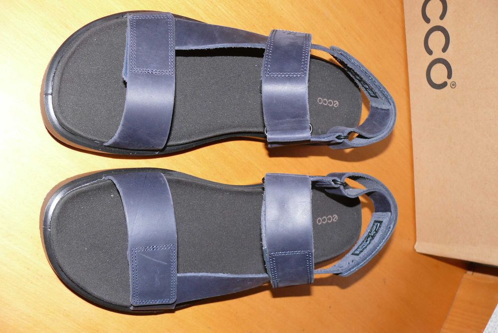 Sandały skórzane ECCO Flowt M 46 EU 29,5 CM granatowe