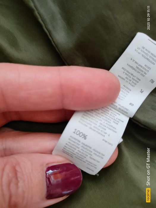 Kurtka zimowa przejściowa Sinsay 80/86 khaki stan bdb