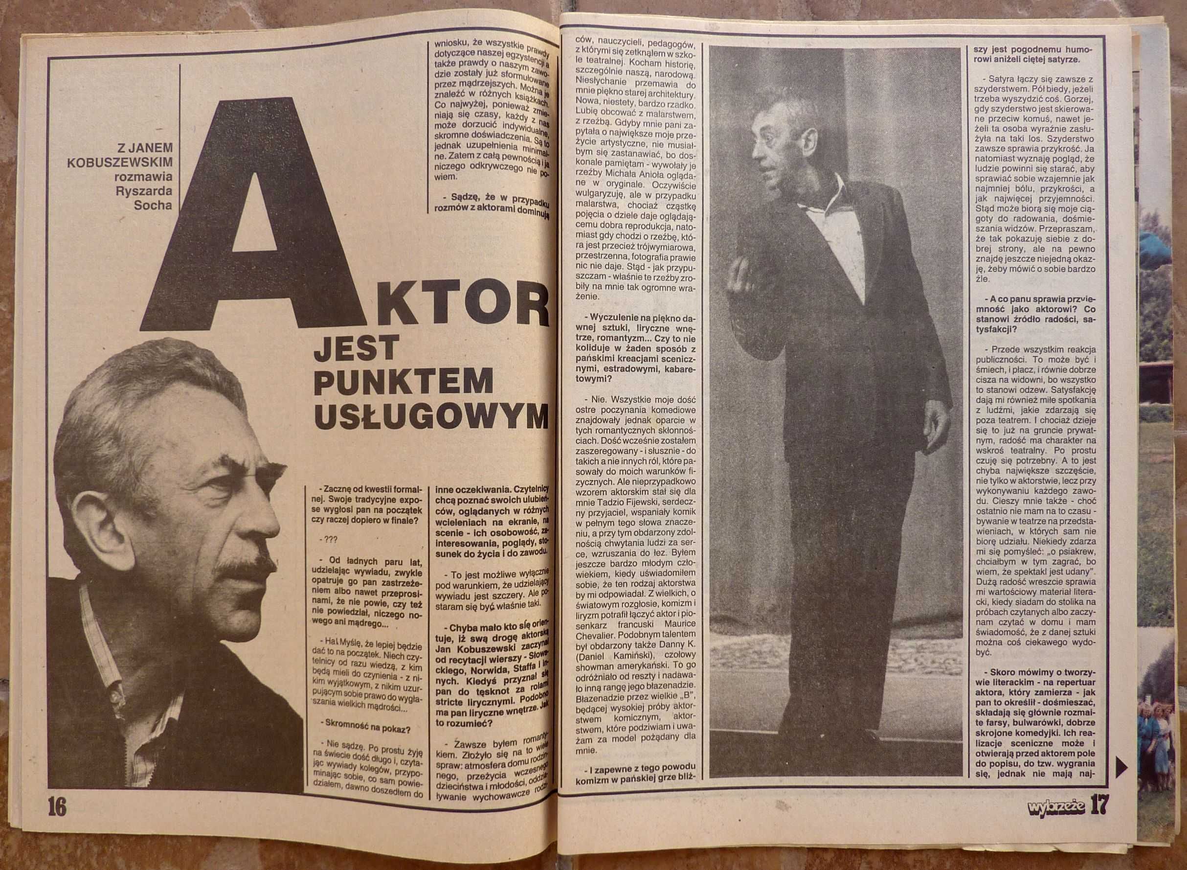 WYBRZEŻE tygodnik nr 27/1988 - wywiad - JAN KOBUSZEWSKI