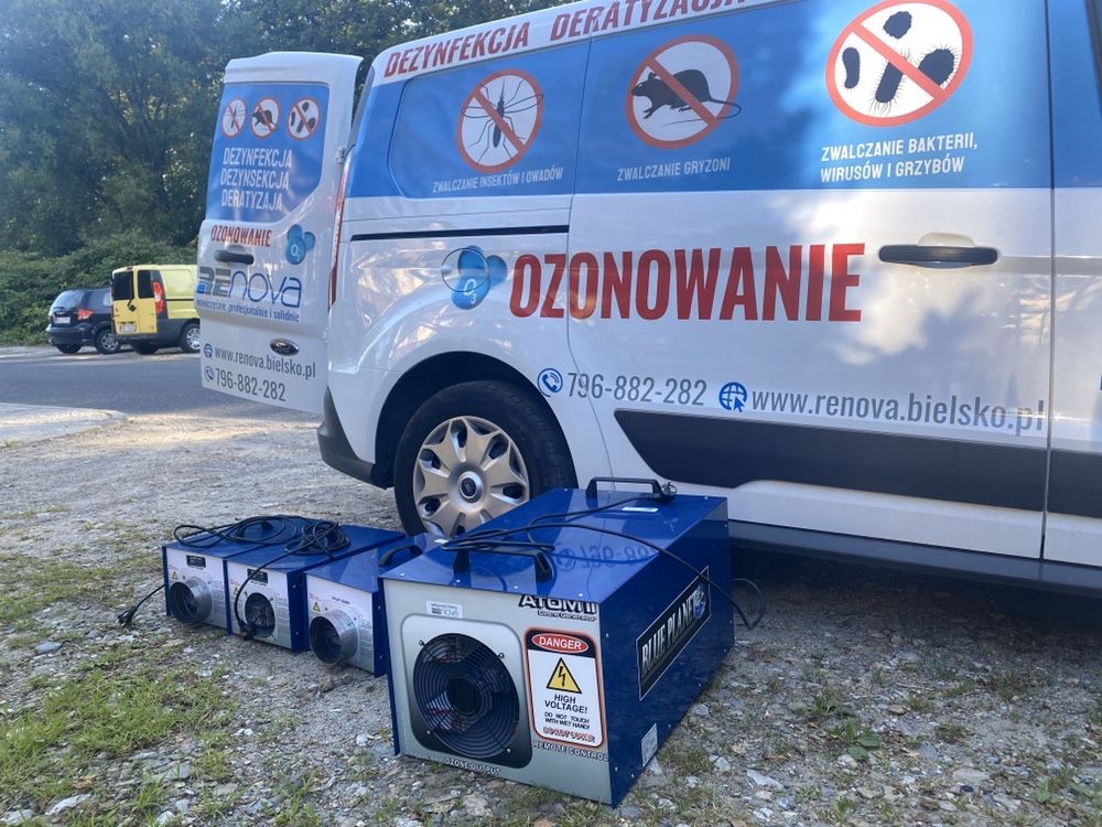 Ozonowanie pomieszczeń, usuwanie wirusów, deratyzacja dezynfekcja