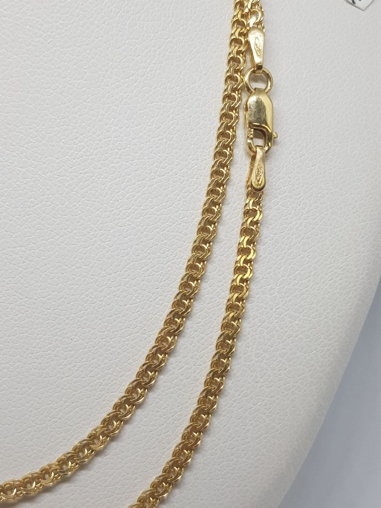 Złoty łańcuszek splot monaliza złoto 585 długość 55cm