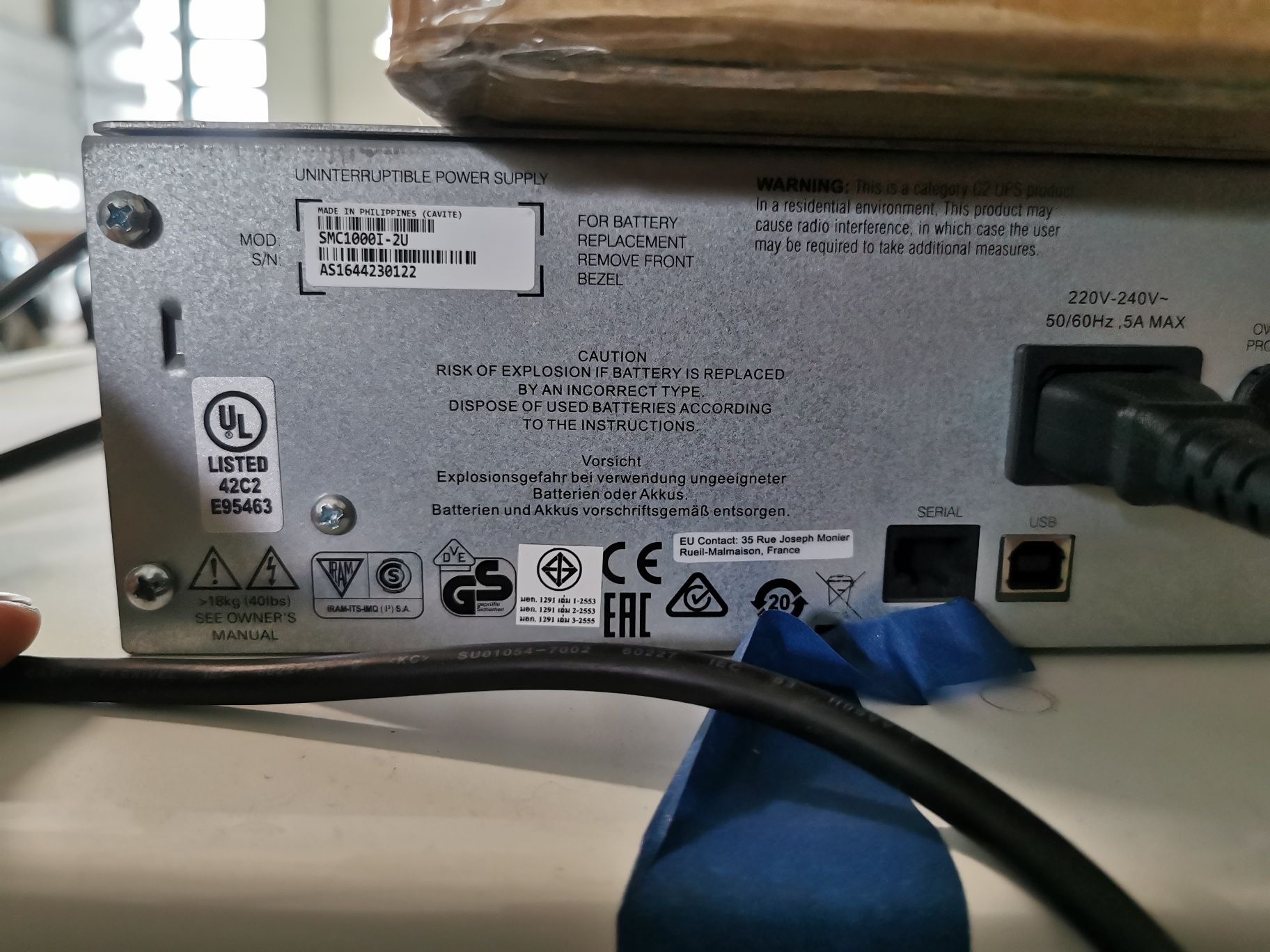 Apc ups smart c1000