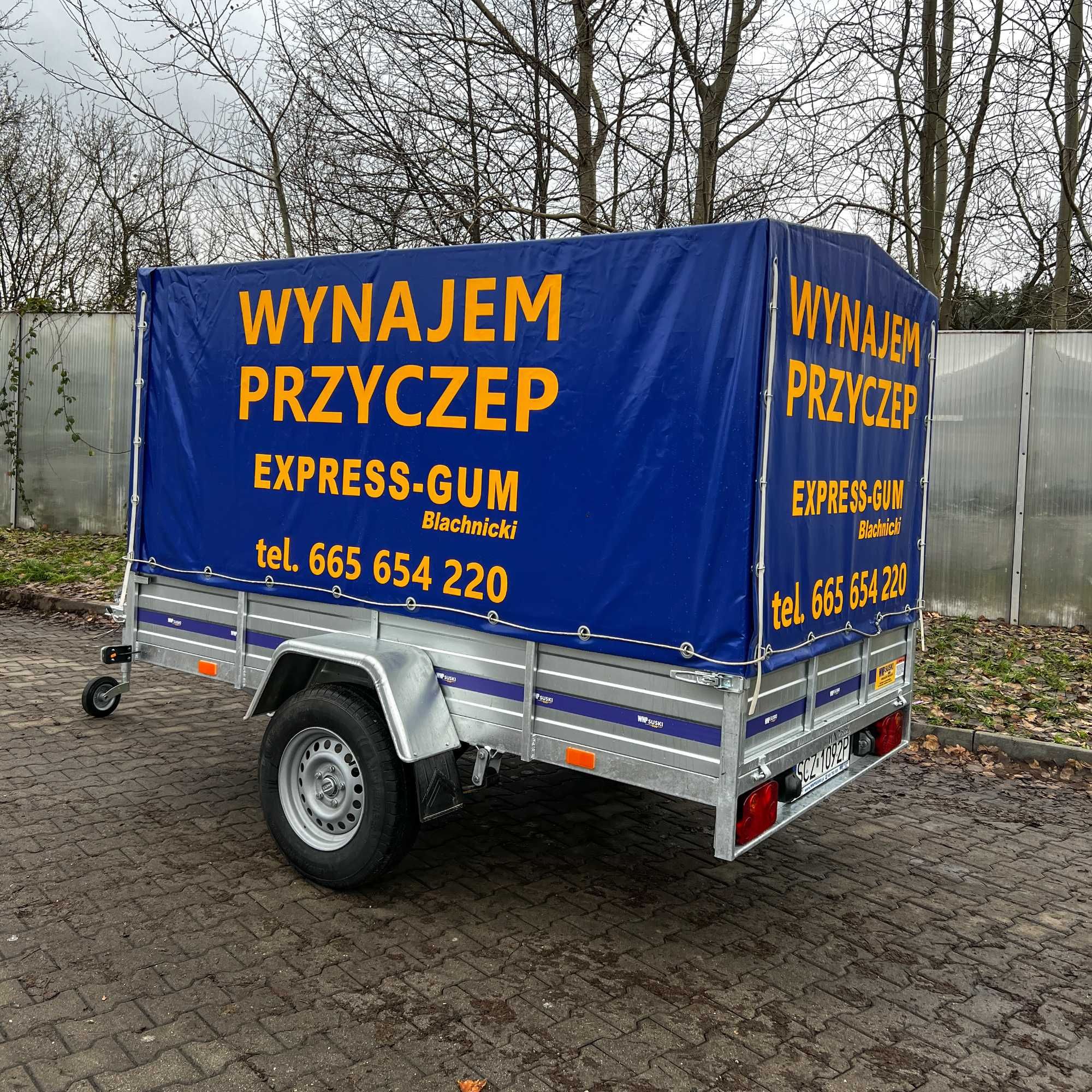 Wynajem przyczepy z plandeką - 2,65 x 1,50 x 1,50m