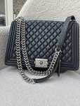 Chanel boy skora naturlna large