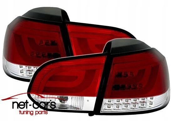 Lampy tylne tył VW GOLF 6 VI R32 LED BAR LED Diodowe czerwono białe