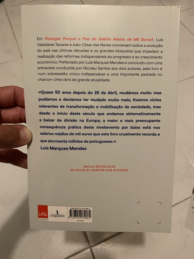 Livro Portugal o país do salário abaixo dos mil euros