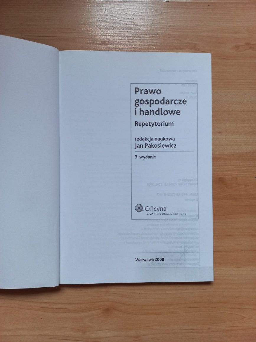 Prawo gospodarcze i handlowe Jan Pakosiewicz