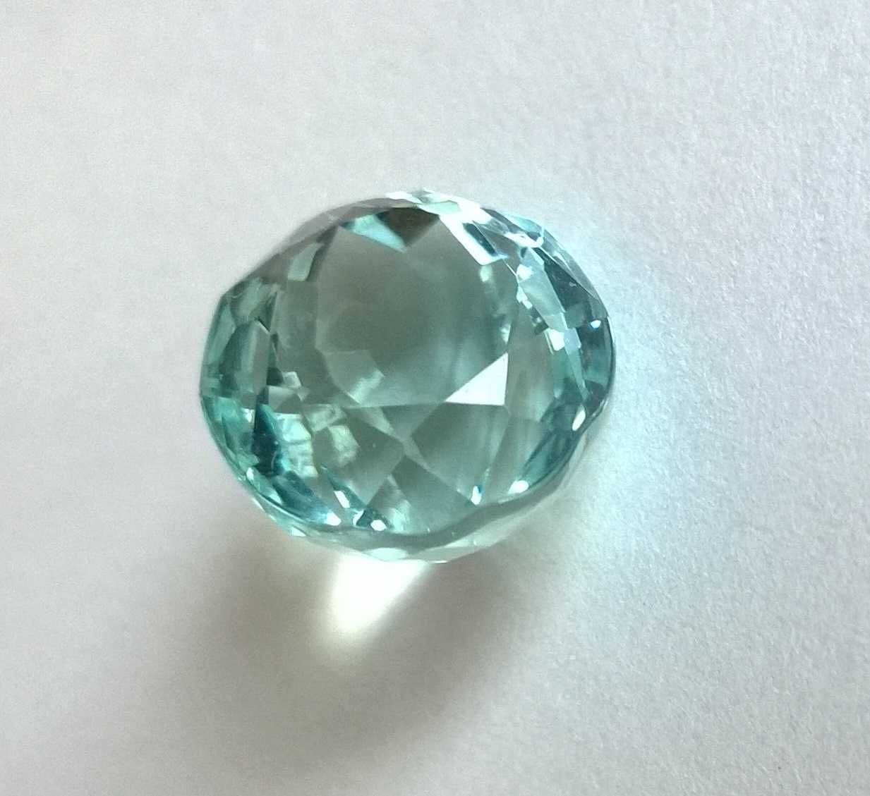 12.3 Ct Akwamaryn  oczko na pierścionek 13.5mm