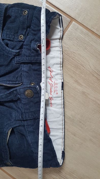 H&M sztruksy spodnie sztruksowe, granatowe, r. 110