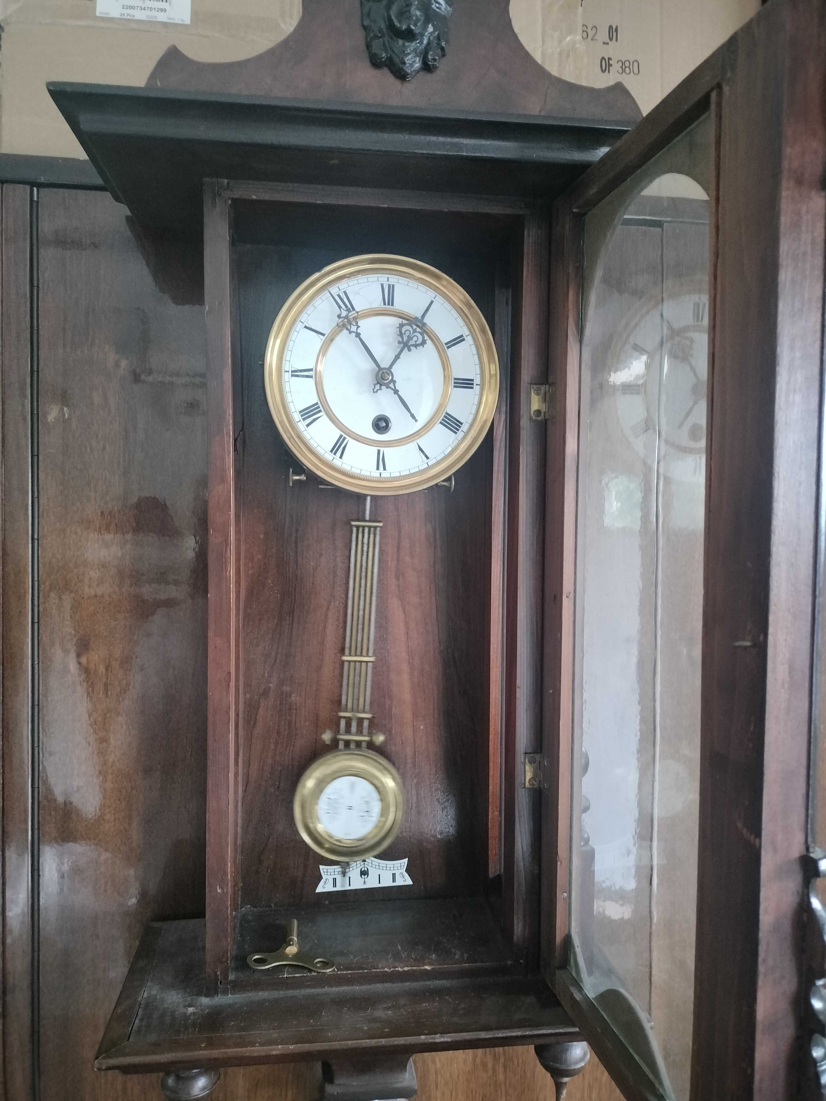 Gustav Becker stary drewniany zegar wiszący nr 6