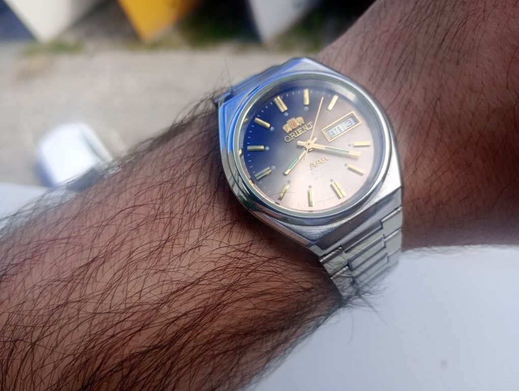 Przypalany RÓŻ zegarek orient crystal japoński ni seiko certina omega