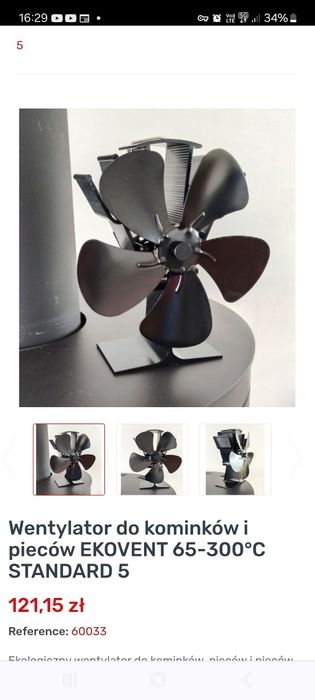 Wentylator do kominków i piecow