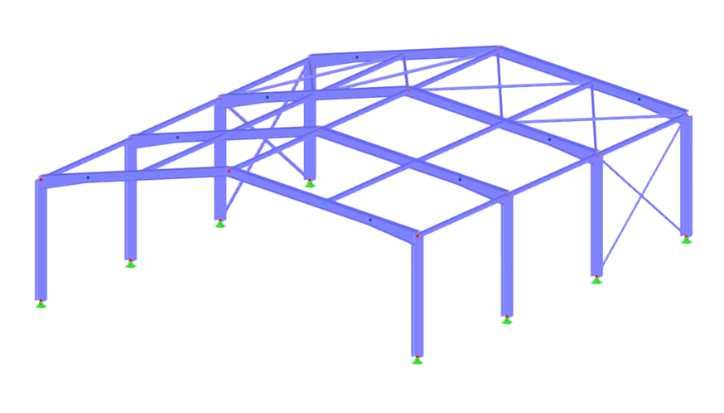 Konstrukcja hali stalowej 2,3*6m