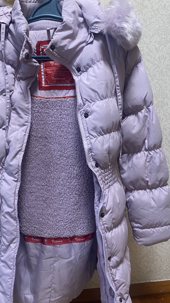 Зимове пальто для дівчинки на ріст 158см