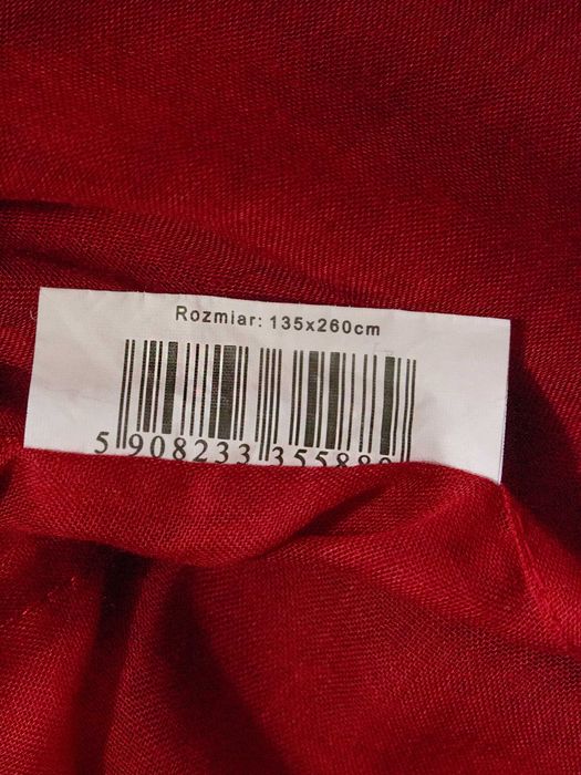 Czerwona zasłona 135x260 cm