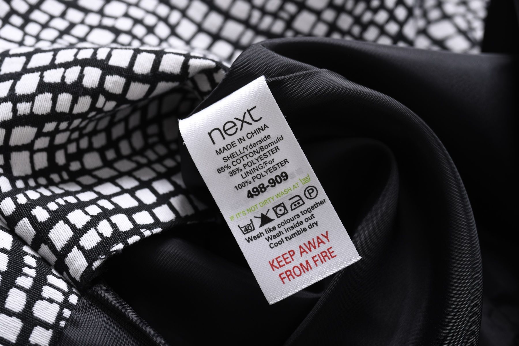 NEXT elegancka czarno-biała sukienka do pracy r. 36