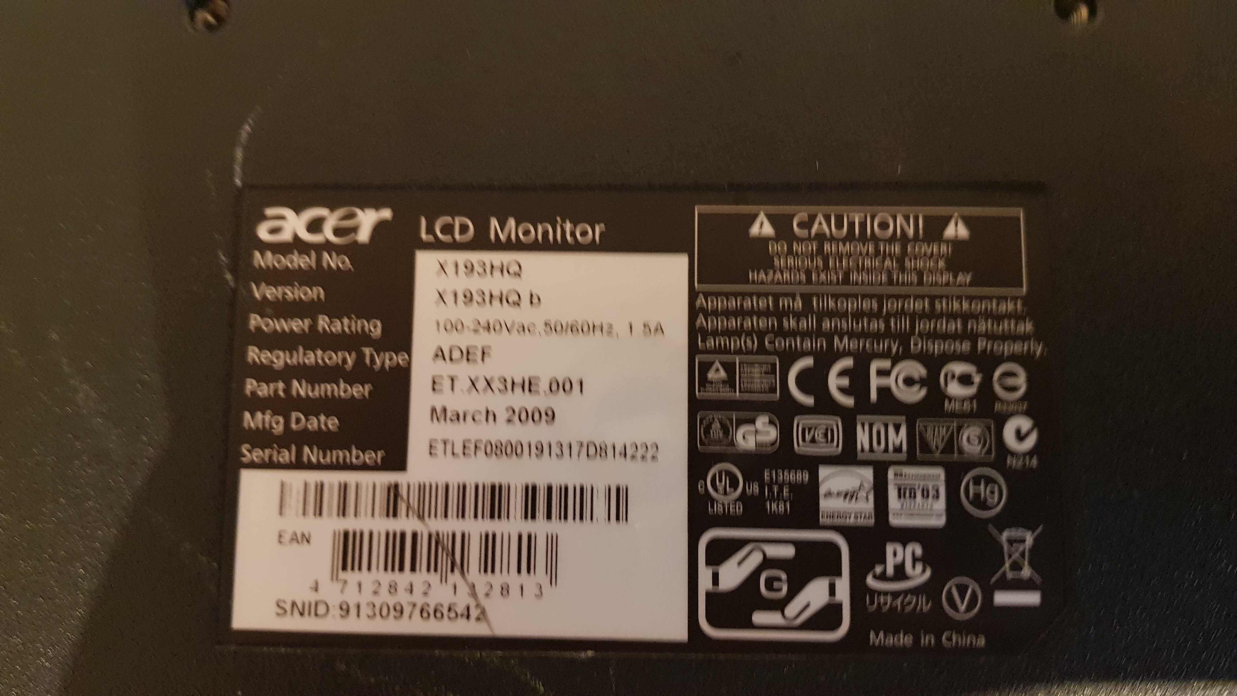 Acer monitor do komputera