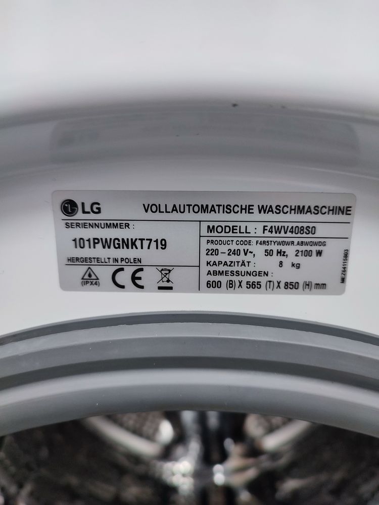 Пральна машина LG ThinQ™ Steam, TurboWash, TwinWash, WiFi 8kg A+++