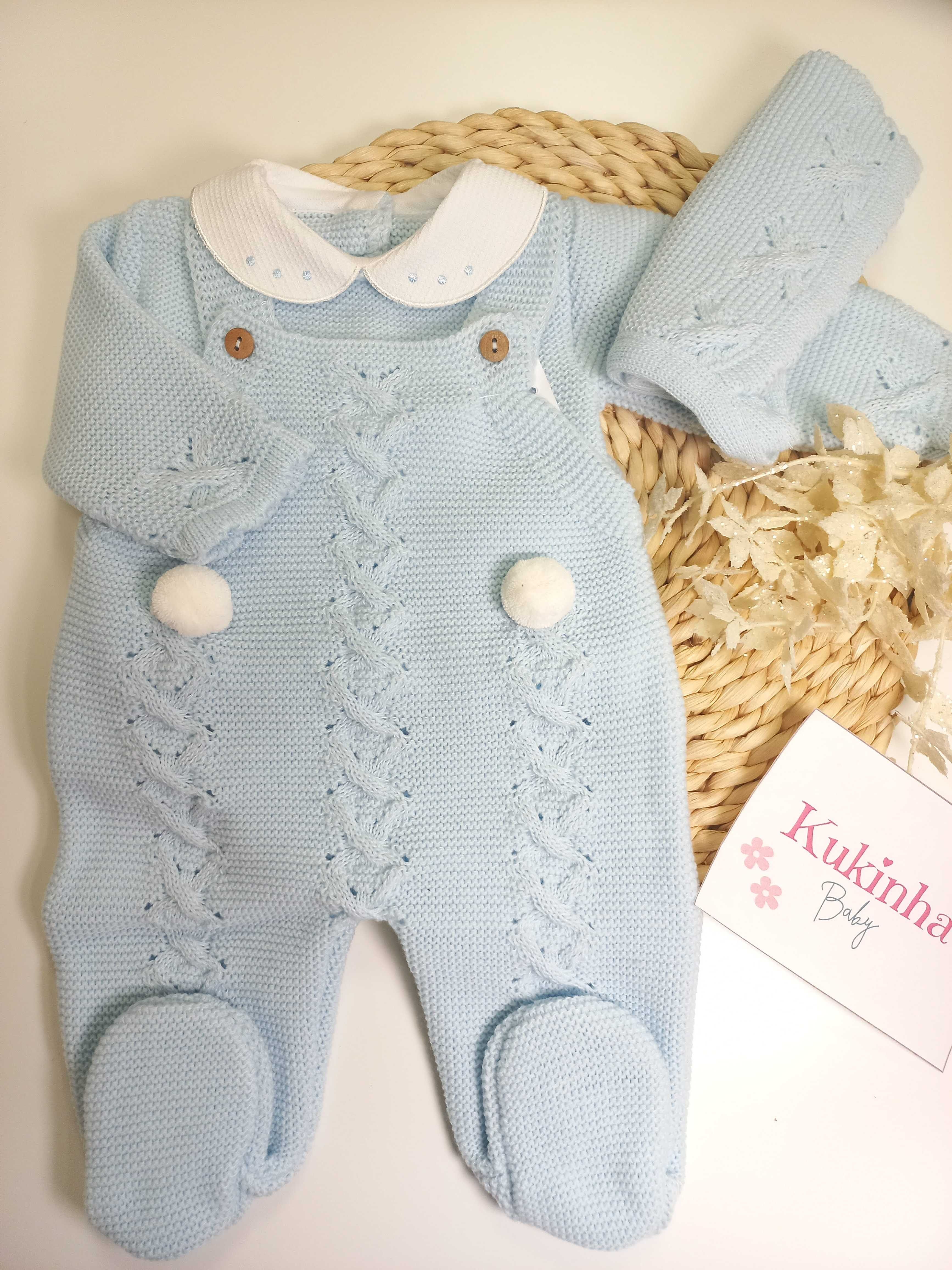 Conjunto jardineira bebé 1-3 meses