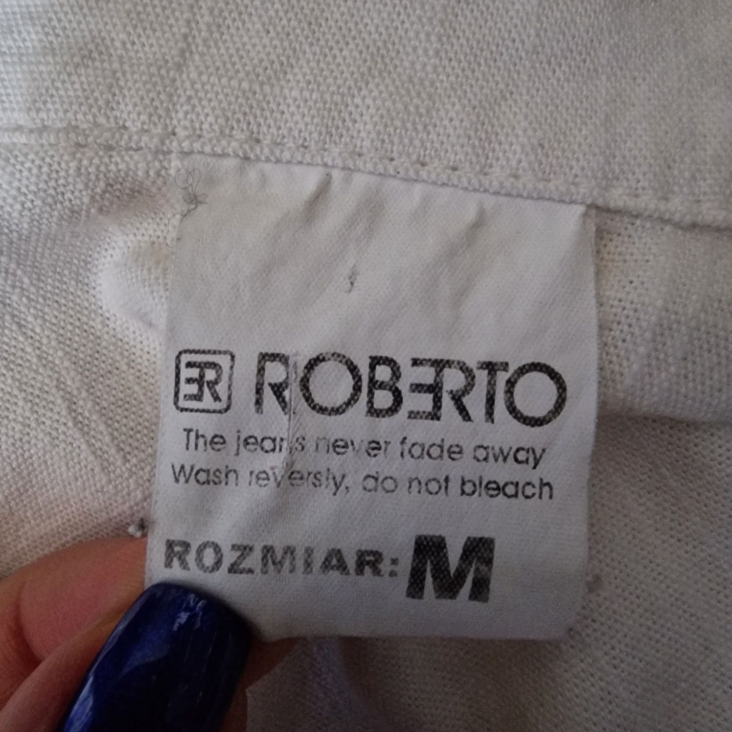 Marynarka jeansowa biała M Roberto