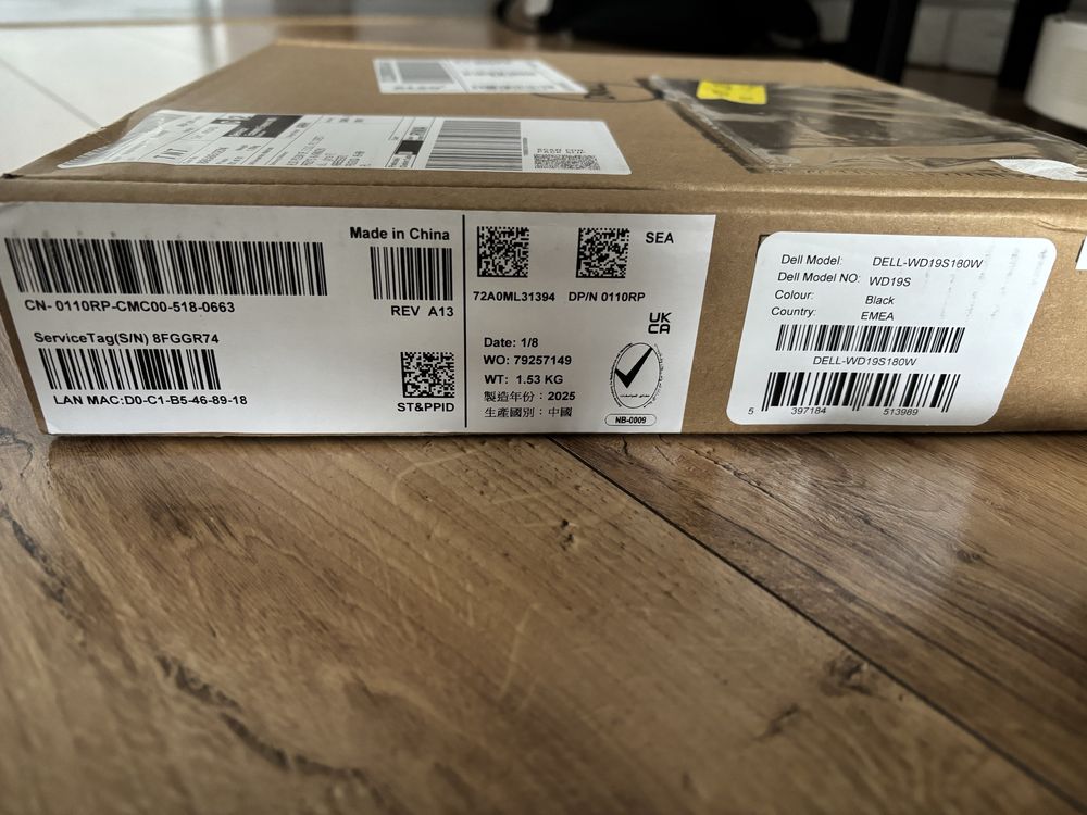 NOWA stacja dokująca / replikator DELL WD19S 180W