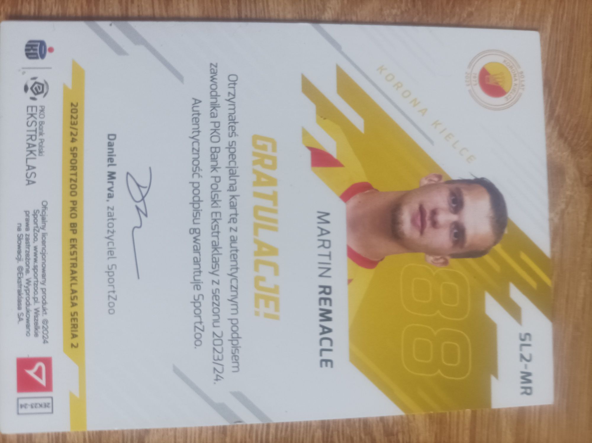 Karta Autograf Martin Remacle