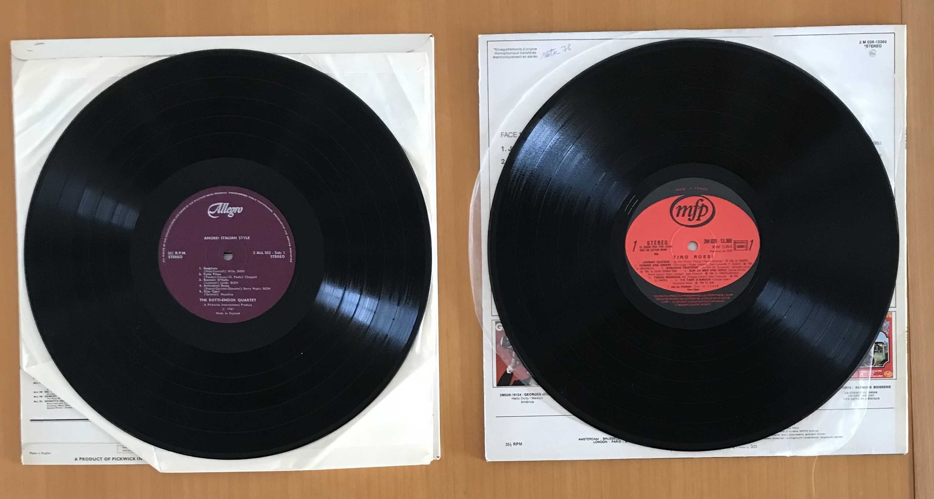 Discos LP vinil de música popular Italiana, em muito bom estado
