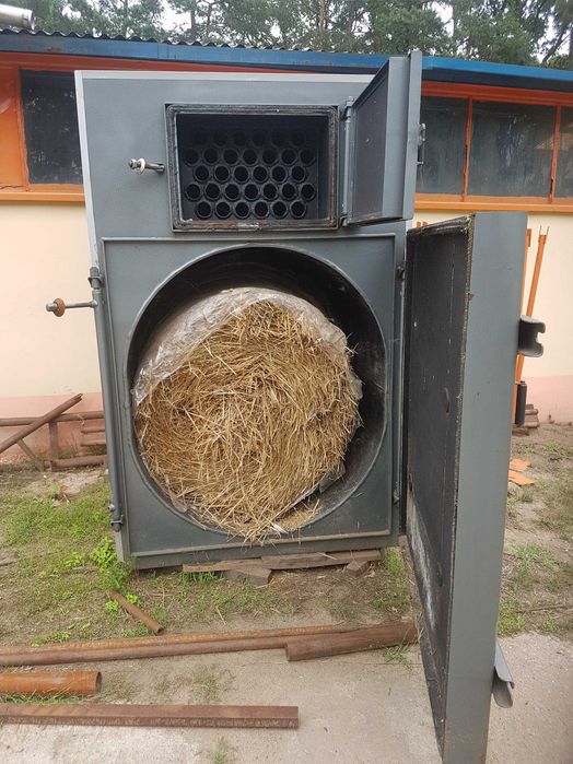 Kocioł na balot słomy , drewno, odpady zielarskie