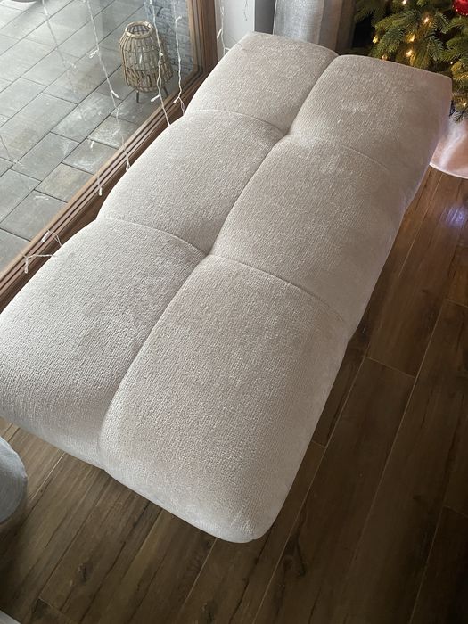 Pufa Adilio, duża, kolor kremowy