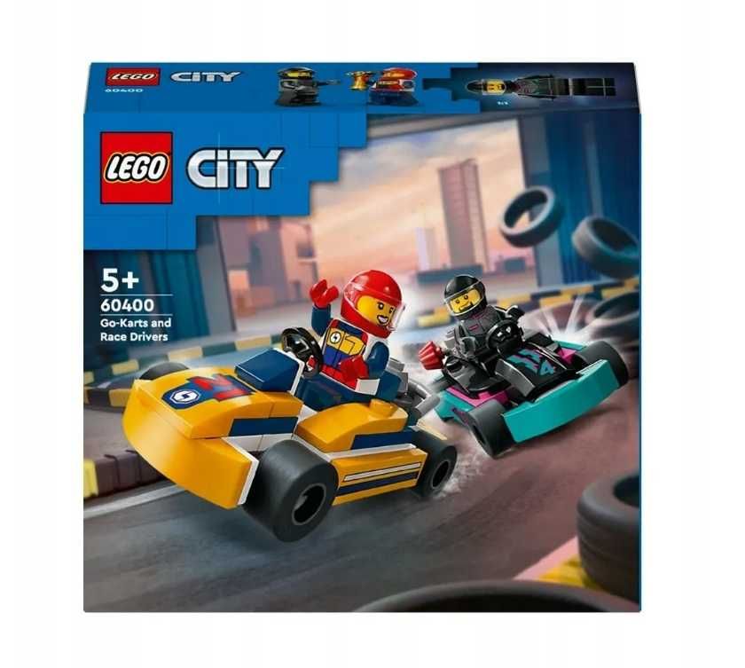 LEGO - zestaw auto + gokarty + torba