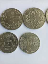 Монети 5 гривень,2 гривні