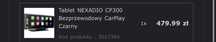 Tablet NEXADIO CP300 Bezprzewodowy CarPlay Czarny