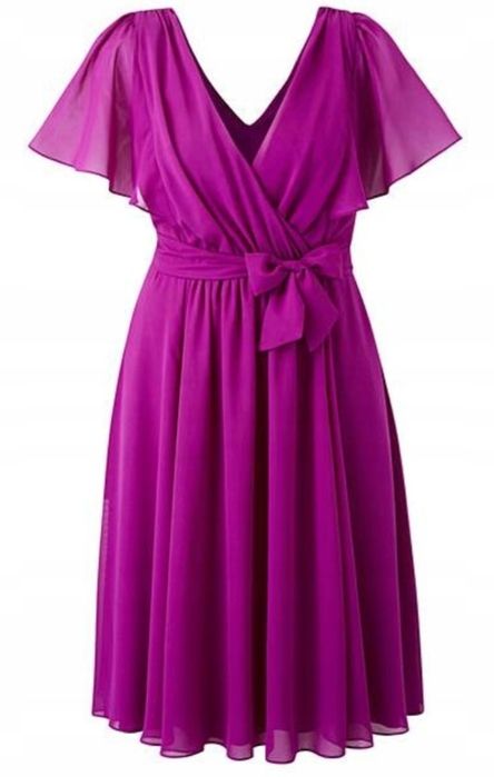 Scarlett&Jo midi sukienka w kolorze fuksji r. 46