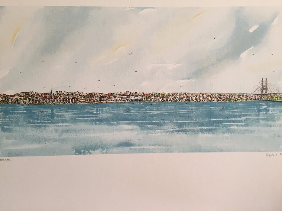 Serigrafia de Jean Cristophe Espieux - Parque das Nações, vista Tejo