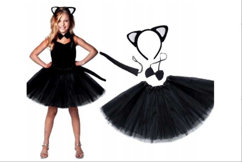 zestaw kota czarny tiul 40cm