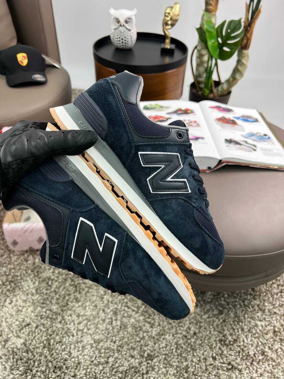 Чоловічі кросівки нью беланс New Balance 574 Navy White [41-46]