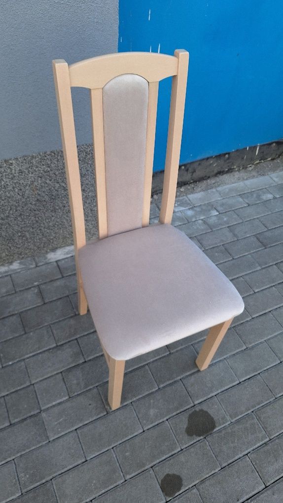 Nowe: Stół rozkładany + 6 krzeseł, sonoma + latte, od ręki, dostawa