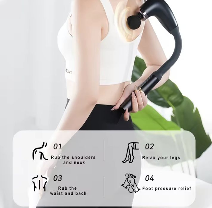 Masażer do mięśni LCD Czarny