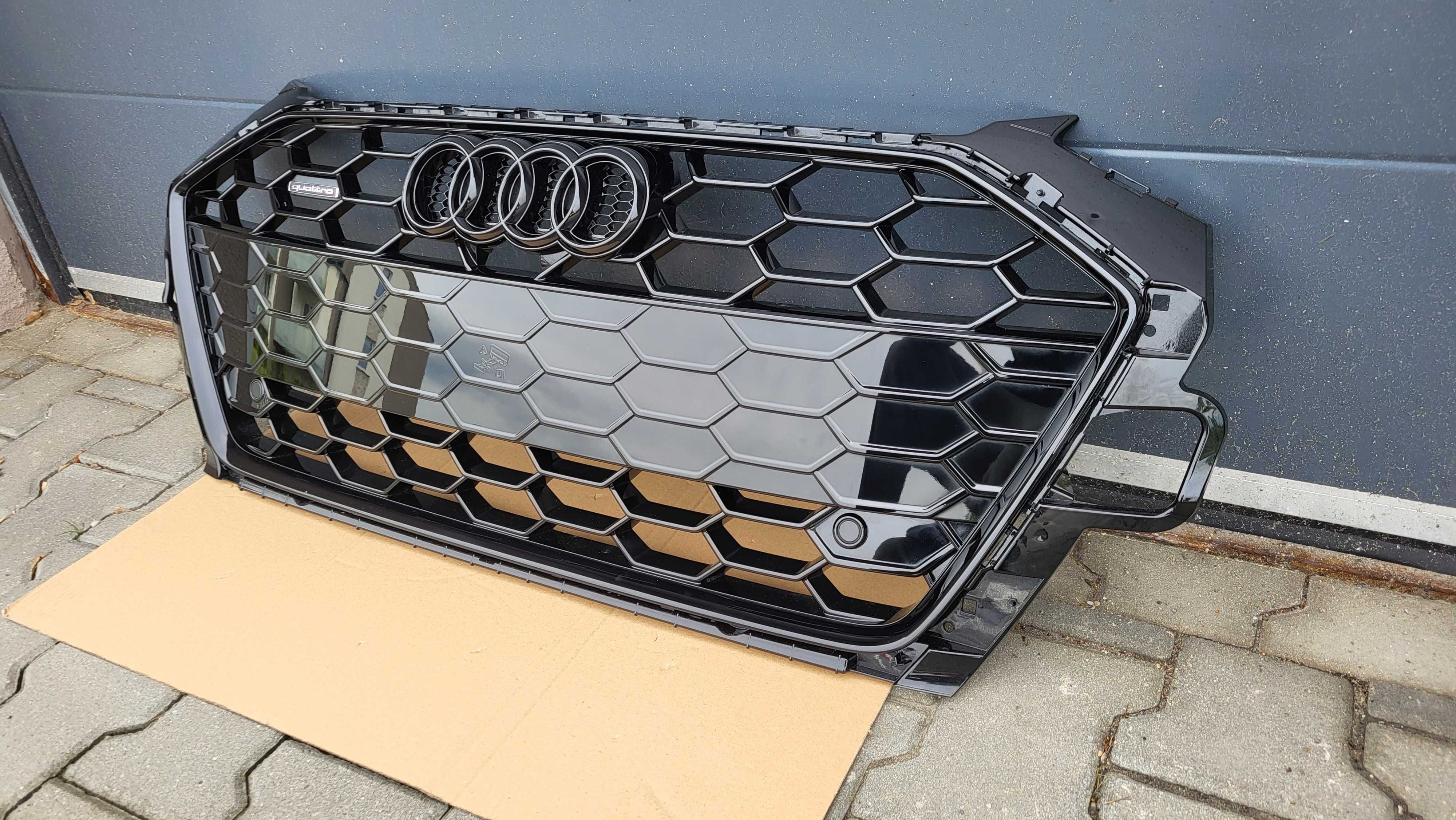 Atrapa chłodnicy GRILL Audi A4 B9 8W0 BLACK PDC QUATTRO Oryginał Nowa!